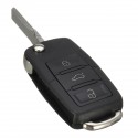 3 Button Flip Keyless Uncut Key Entry Remote Control Fob ID48 Chip 433MHz For VW