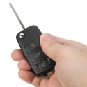 3 Button Flip Keyless Uncut Key Entry Remote Control Fob ID48 Chip 433MHz For VW