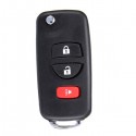 3BTN Blank Remote Folding Flip Blade Case For Nissan Frontier Murano Quest Key