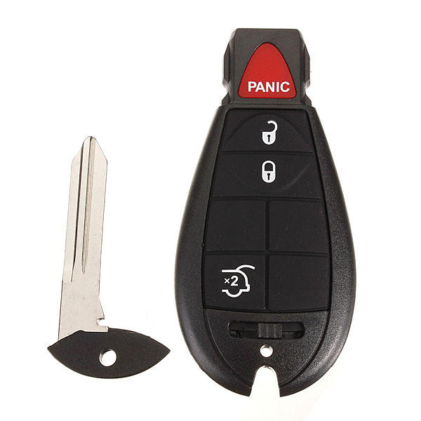 4 Buttons Uncut Key Fob Keyless Entry Remote Transmitter for Fobik