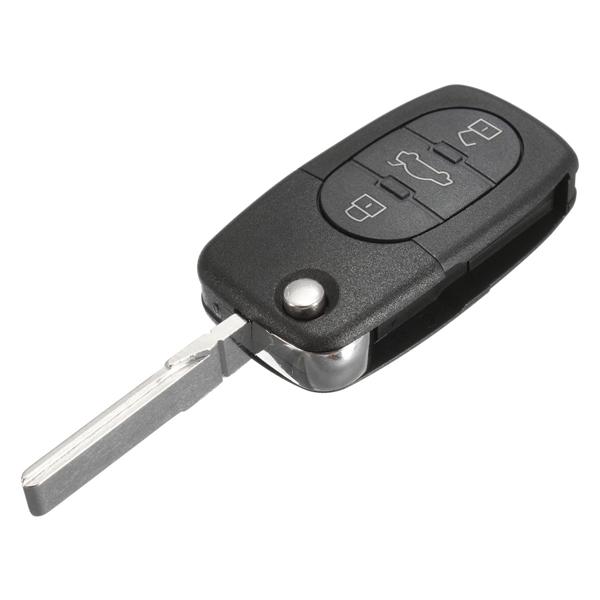 Car Flip Uncut Key Entry Remote Control Fob 4 Button for Audi A4 A6 A8 S4 S6 S8 TT