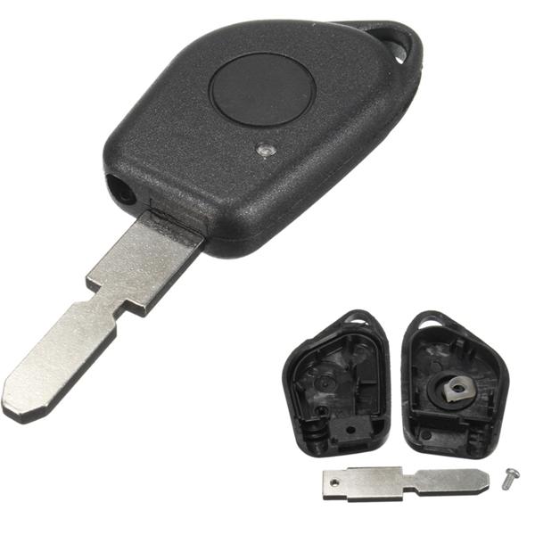 Car Remote Key Fob Case Shell One Button Blank Blade Replacement for PEUGEOT 406