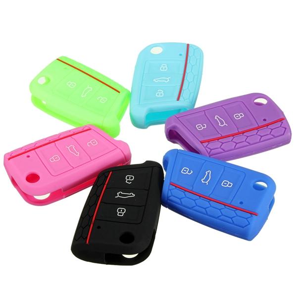 Silicone Arabesquitic Protection Car Key Cover Case For 2014-2015 VW Golf MK7