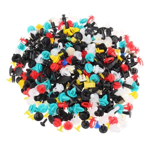 500pc Push Pin Mixed Door Trim Panel Clip + Fastener Bumper Rivet Retainer