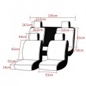 10pcs PU Leather Car Seat Cover 5 Seat Front and Rear Seat Cover Set Full Surround Needlework