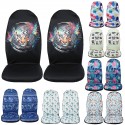 2PCS Universal Car Seat Covers Set For Fabric Printed Front Seat Cover