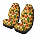 2Pcs Universal Sun Flower Printed Car Seat Covers Front Row Set Car Protector