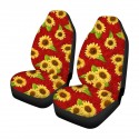 2Pcs Universal Sun Flower Printed Car Seat Covers Front Row Set Car Protector