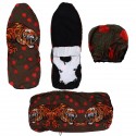 7pcs/Set Car Seat Cover Five Seater Universal Printing Front/Rear/Backrest Seat Protector