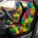 Car Front Seat Cover Protector Cushion Print Pattern Sedan SUV Truck Universal