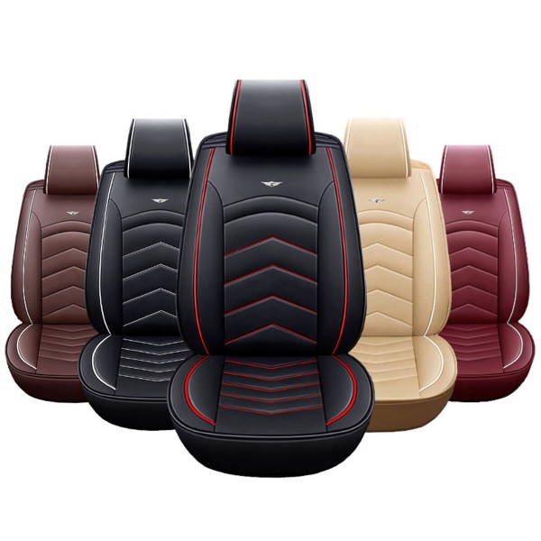 Universal Car SUV Front Seat Cover PU Leather Cushion Protector Mat Full Set