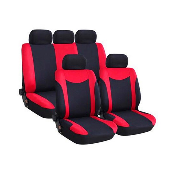 Universal Car Seat Cover Full Set 9Pcs Front & Rear Seat Cushion Protector