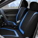 Universal Car Seat Covers Full Set Washable Front Rear Head Covers BLUE &BLACK