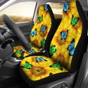 Universal Car Seat Covers Washable Protector Full Seat Front Back Flower Kits