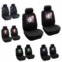 Universal Five Seat Car Seat Cover Panda Skull Head Butterfly Front & Rear Seat Covers