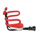 Black/Red Bicycle Seat Detachable Foldable Safety Seat Non-Slip Handle