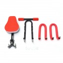 Black/Red Bicycle Seat Detachable Foldable Safety Seat Non-Slip Handle