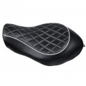 Driver Passenger Two-Up Seat Cushion PU Leather For Harley XL883 XL1200 Black