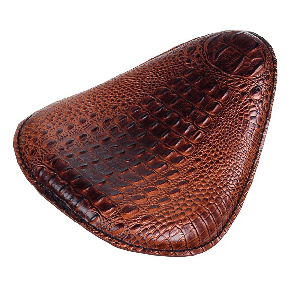 Motorcycle Solo Driver Racing Seat Cushion Spring Base Brown For Harley Universal