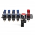 12V Racing Car Ignition Switch Panel with 4 Blue+1 Red LED Toggle Switch Button