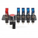 12V Racing Car Ignition Switch Panel with 4 Blue+1 Red LED Toggle Switch Button