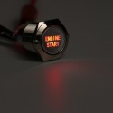 19mm Waterproof Car Engine Start Push Button Switch Stainless Steel Metal Lamp Momentary Latching LED Light 12V