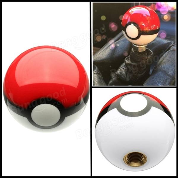 54mm Car Manual Gear Shift Shifter Knob Pokeball Ball 10 x1.25 Thread Universal