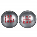 5/6 Speed Alloy Gray Gear Shift Knob Round Ball Shape M10x1.5 Thread For Honda Civic City CRV