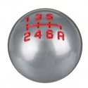 5/6 Speed Alloy Gray Gear Shift Knob Round Ball Shape M10x1.5 Thread For Honda Civic City CRV