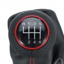 5/6 Speed Gear Shift Knob with Gaiter Boot Cover Black with Red Ring For Audi A3 S3 1996-2003