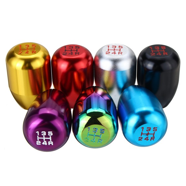 Universal 5 Speed Car Gear Stick Shift Knob Shifter Lever Round Ball Aluminium Alloy M10x1.5 7 Colors