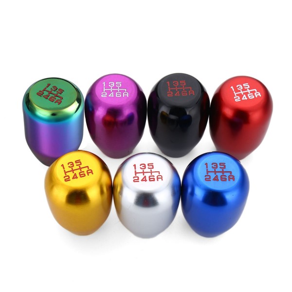 Universal 6 Speed Gear Shift Knob Aluminum Alloy with 8/10/12mm Adapters