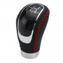 Universal Black PU Leather Manual Car Gear Shift Knob Shifter Lever Handle Stick