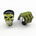 Universal Gear Shift Knob Manual Automatic Gearshift Shifter Green Skull