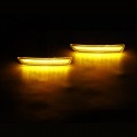 2PCS Front Side Marker Lights Clear Lens Amber LED Lamp For Ford Mustang 10-14