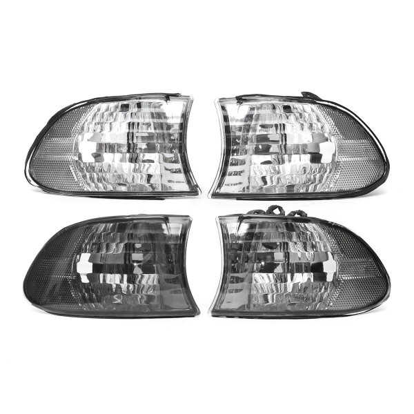 Pair Corner Light Lampshades Side Lamp Bulb Covers Set for BMW E38 7 Series 1999-2001