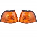 Pair Side Marker Lights Cover Amber for BMW E36 3-Series Coupe/Convertible 4D