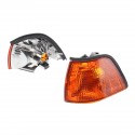 Pair Side Marker Lights Cover Amber for BMW E36 3-Series Coupe/Convertible 4D