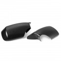 Carbon Fiber Look Door Wing Mirror Cover Case Replace Cap For BMW E46 E39 1998-2005