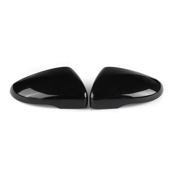 Gloss Black Left/Right Side Wing Door Rearview Mirror Cover Cap For VW Golf MK6 Touran