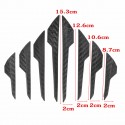 8pcs Carbon Fiber Front Bumper Protector Splitter Fins Body Spoiler Canards Refit Trim