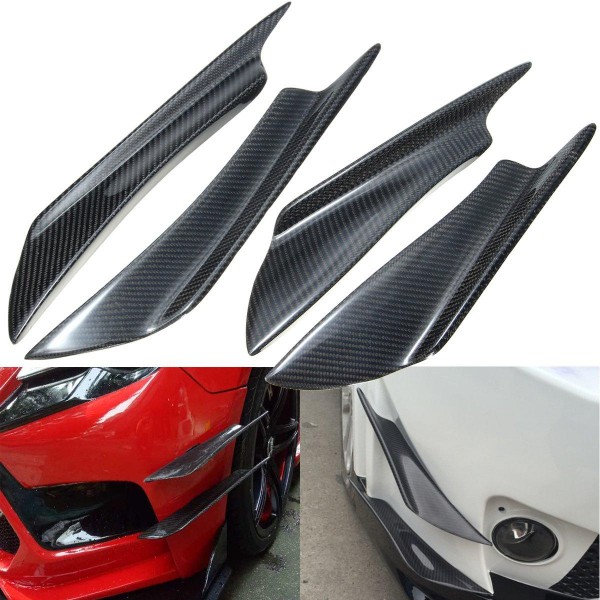 Universal Carbon Fiber Front Bumper Canards Splitters For Honda For AUDI For VW For BMW