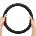 RPH0859 Car Steering Wheel Covers Genuine Leather Anti-slip Protector 37-38cm Universal