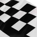 2Pcs Car Decal Vinyl Graphics Stickers Hood Decals Checkered Flags Stripe Black 17x77cm #CG169