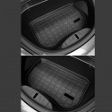 3pcs Black Car Trunk Mat Modified TPE Pad Front Rear Cargo Liner For Tesla model 3