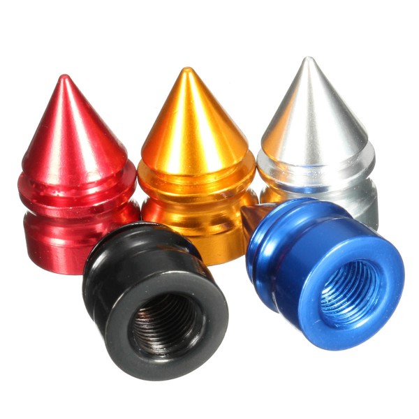 4PCS Aluminum Tire Rim Wheel Valve Cap Airtight Dust Cover Universal For Car Van Bike Motor Bike