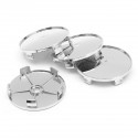 4Pcs 69mm Silver ABS Car Auto Wheel Center Hub Cap