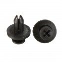 50Pcs Car Bumper Fender 6mm Hole Black Plastic Rivets Car Fastener Clip For Toyota