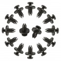 50Pcs Car Bumper Fender 6mm Hole Black Plastic Rivets Car Fastener Clip For Toyota