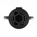 7 Way Round To 4 Pin Flat Trailer Light Adapter Plug Connector RV Boat